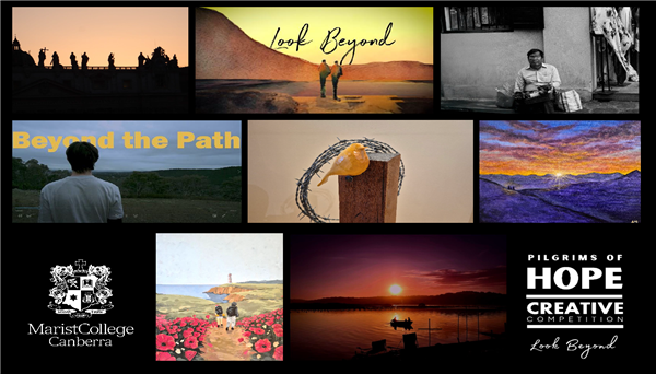 Various images submitted to the creative competition for the theme Look Beyond